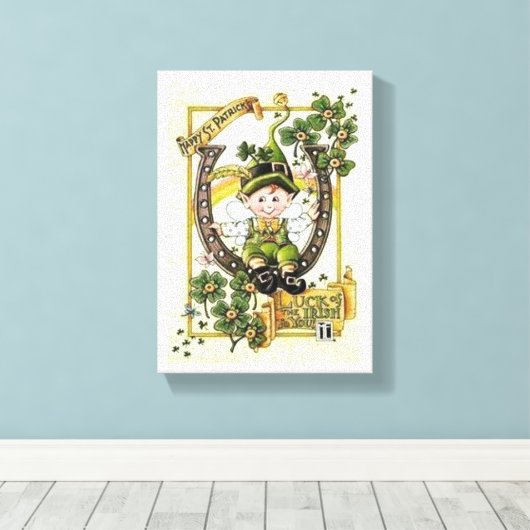 Stretched Canvas Print St. Patrick's Day Leinwanddruck (Insitu (Holzboden))