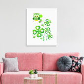 Stretched Canvas Print St. Patrick's Day Owl Leinwanddruck (Insitu (Wohnzimmer))