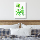 Stretched Canvas Print St. Patrick's Day Owl Leinwanddruck (Insitu (Schlafzimmer))