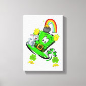 Stretched Canvas Print St. Patrick's Day Rabbit Leinwanddruck (Vorderseite)
