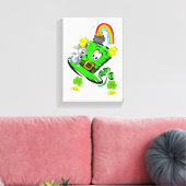 Stretched Canvas Print St. Patrick's Day Rabbit Leinwanddruck (Insitu (Wohnzimmer))