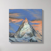 Stretched Canvas Print - The Matterhorn At Sunset Leinwanddruck (Vorderseite)