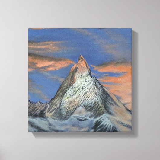 Stretched Canvas Print - The Matterhorn At Sunset Leinwanddruck (Vorderseite)