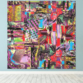 Stretched Canvas Print – Urban Fractals Leinwanddruck (Insitu (Holzboden))