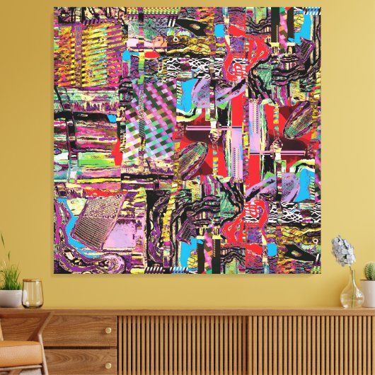 Stretched Canvas Print – Urban Fractals Leinwanddruck (Insitu (Wohnzimmer))