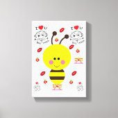 Stretched Canvas Print Valentine's Bumblebee Leinwanddruck (Vorderseite)