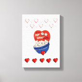 Stretched Canvas Print Valentine's Day Popcorn Leinwanddruck (Vorderseite)