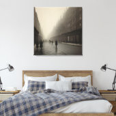 Stretched Canvas Print - Viktorianische Londoner S Leinwanddruck (Insitu (Schlafzimmer))