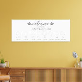 Stretched Canvas Print Wedding Timeline Board Leinwanddruck (Insitu (Wohnzimmer))