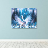 Stretched Canvas Print Winter Leinwanddruck (Insitu (Holzboden))