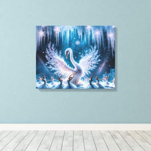 Stretched Canvas Print Winter Leinwanddruck (Insitu (Holzboden))
