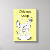 Stretched Canvas Print Yellow Chicken Soup Leinwanddruck (Vorderseite)