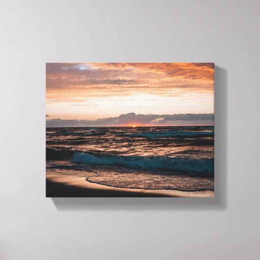 Stretched canvas with beach waves image leinwanddruck (Vorderseite)