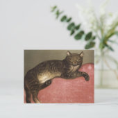 Stretched Cat on Sofa - von Theophile Steinlen Postkarte (Stehend Vorderseite)