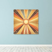 Stretchierte Canvas Print - Bohemischer Sonnenbran Leinwanddruck (Insitu (Holzboden))