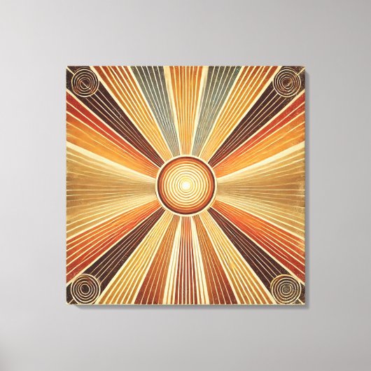 Stretchierte Canvas Print - Bohemischer Sonnenbran Leinwanddruck (Vorderseite)