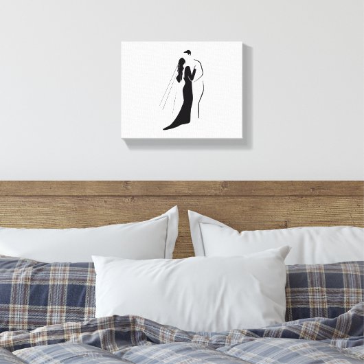 Stretchierte Canvas Print - Hochzeit Leinwanddruck (Insitu (Schlafzimmer))