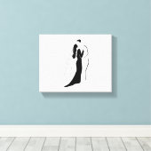 Stretchierte Canvas Print - Hochzeit Leinwanddruck (Insitu (Holzboden))