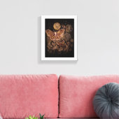 Stretchierte Canvas Print - Moths, Moon and Dandel Leinwanddruck (Insitu (Wohnzimmer))