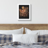 Stretchierte Canvas Print - Moths, Moon and Dandel Leinwanddruck (Insitu (Schlafzimmer))