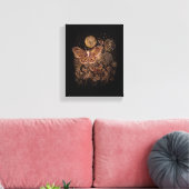 Stretchierte Canvas Print - Moths, Moon and Dandel Leinwanddruck (Insitu (Wohnzimmer))