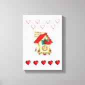 Stretchierte Canvas Print Valentine's Day Bird Leinwanddruck (Vorderseite)