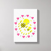 Stretchierte Canvas Print Valentine's Day Bumblebe Leinwanddruck (Vorderseite)