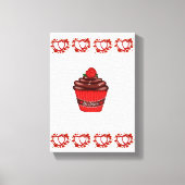 Stretchierte Canvas Print Valentine's Day Cupcake Leinwanddruck (Vorderseite)