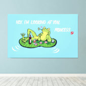 Stretchierte Canvas Print Valentine's Day Funny Fr Leinwanddruck (Insitu (Holzboden))