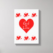 Stretchierte Canvas Print Valentine's Day Gott ist Leinwanddruck (Vorderseite)