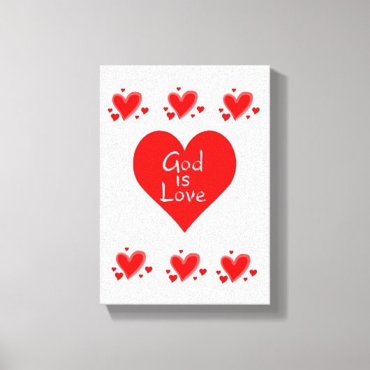 Stretchierte Canvas Print Valentine's Day Gott ist Leinwanddruck (Vorderseite)