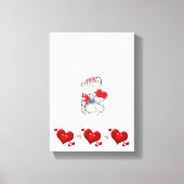 Stretchierte Canvas Print Valentine's Day Kitten Leinwanddruck (Vorderseite)