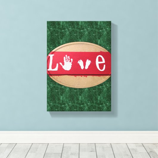 Stretchierte Canvas Print Valentine's Day Liebe Leinwanddruck (Insitu (Holzboden))