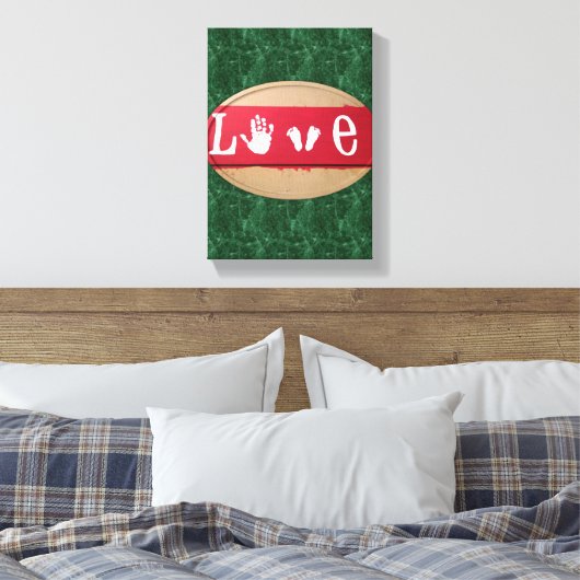 Stretchierte Canvas Print Valentine's Day Liebe Leinwanddruck (Insitu (Schlafzimmer))