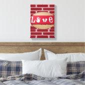 Stretchierte Canvas Print Valentine's Day Liebe Leinwanddruck (Insitu (Schlafzimmer))