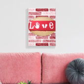 Stretchierte Canvas Print Valentine's Day Liebe Leinwanddruck (Insitu (Wohnzimmer))