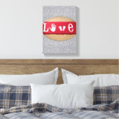 Stretchierte Canvas Print Valentine's Day Liebe Leinwanddruck (Insitu (Schlafzimmer))
