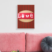 Stretchierte Canvas Print Valentine's Day Liebe Leinwanddruck (Insitu (Wohnzimmer))