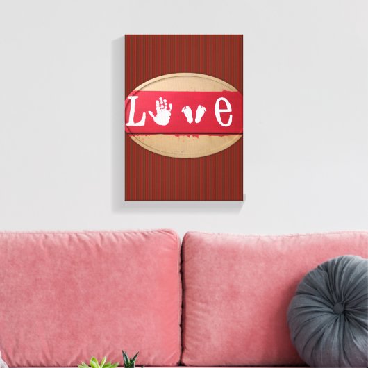 Stretchierte Canvas Print Valentine's Day Liebe Leinwanddruck (Insitu (Wohnzimmer))