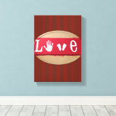 Stretchierte Canvas Print Valentine's Day Liebe Leinwanddruck (Insitu (Holzboden))