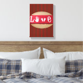 Stretchierte Canvas Print Valentine's Day Liebe Leinwanddruck (Insitu (Schlafzimmer))