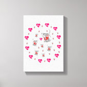 Stretchierte Canvas Print Valentine's Day Mäuse Leinwanddruck (Vorderseite)
