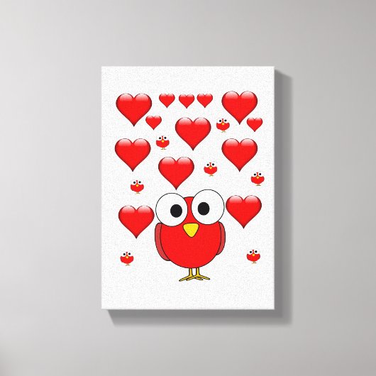 Stretchierte Canvas Print Valentine's Day Pinguin Leinwanddruck (Vorderseite)