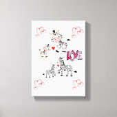 Stretchierte Canvas Print Valentine's Day Zebra Leinwanddruck (Vorderseite)