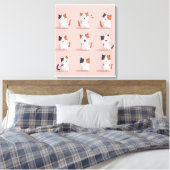 Stretchige Leinwand einer Katze, die glücklich läc (Insitu (Schlafzimmer))