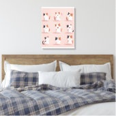 Stretchige Leinwand einer Katze, die glücklich läc (Insitu (Schlafzimmer))