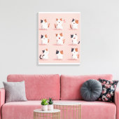 Stretchige Leinwand einer Katze, die glücklich läc (Insitu (Wohnzimmer))