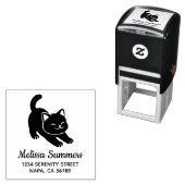 Stretching Black Cat Address Permastempel (Beispiel)