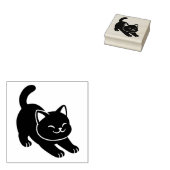 Stretching Black Cat Gummistempel (Stempel)