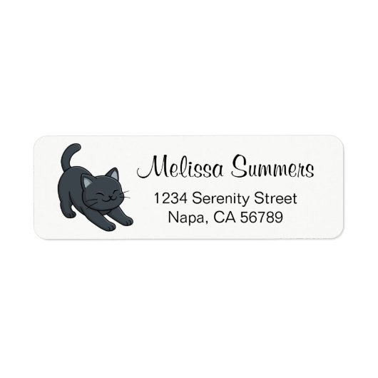 Stretching Black Cat Return Address (Vorne)